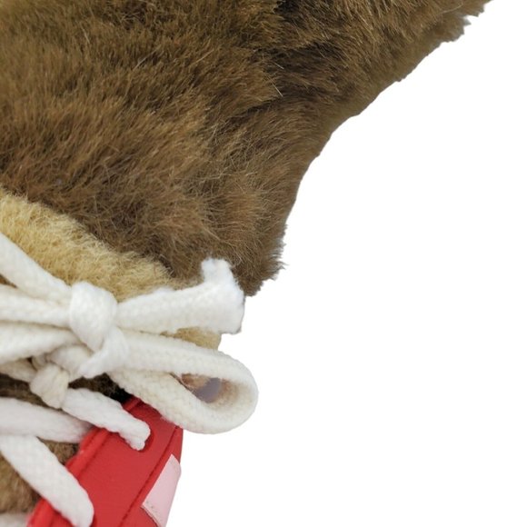 Build A Bear Monkey Chimp Plush 17” Brown Stuffed Animal With Red Lace Up Shoes - Picture 7 of 8